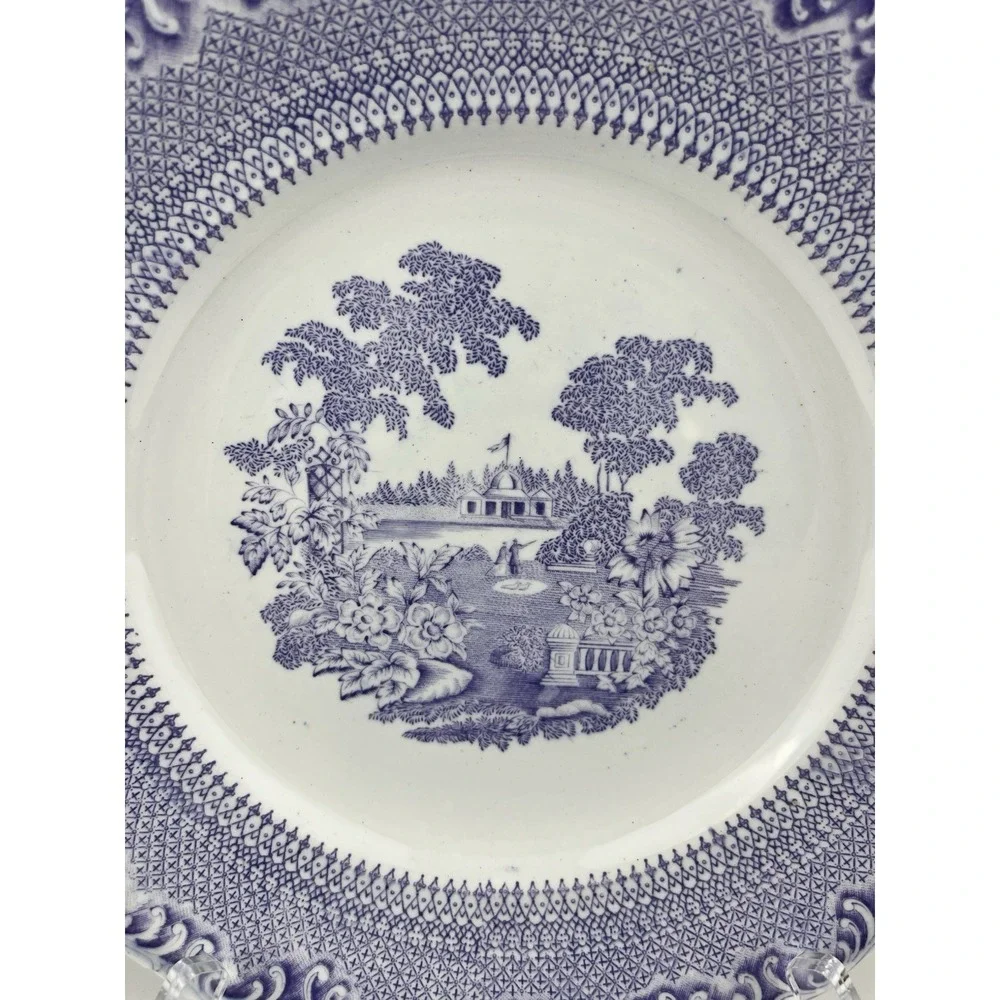Antique Rorstrand Purple Transferware Lila Spet Plate Lilac Lace 9.5